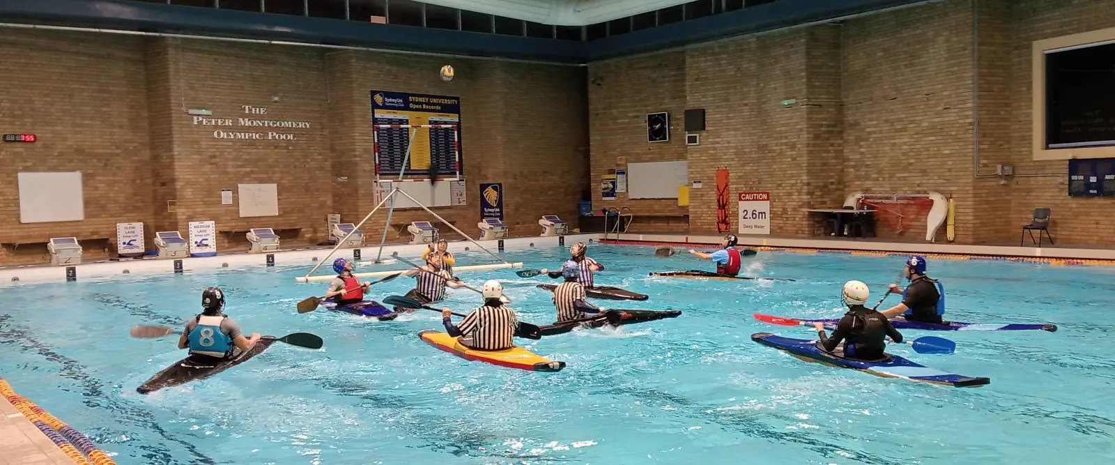 Sydney Uni Canoe Polo action shot 1